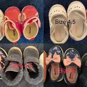 4 pair baby girl shoes